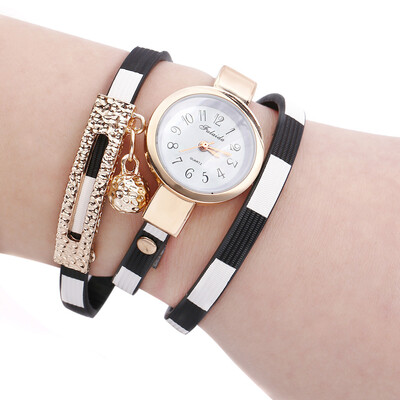 

FULAIDA Women Quartz Watch Leather Band Bangle Fashion Wristwatch