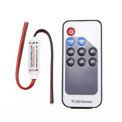 

DC5-24V LED RF Controller Dimmer 9 Keys Wireless Remote Control for Single Color