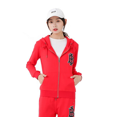 

Spring&autumn womens new loose sports casual cardigan zipper thin sweater coat embroidered logo Hooded Coat