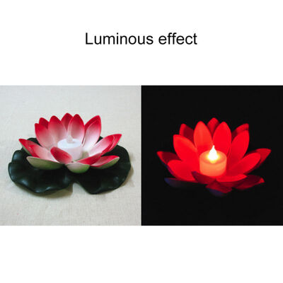 

LED Artificial Lotus-shaped Colorful Changed Floating Flower Lamps Water Swimming Pool Wishing Light GradationRedYellowWhite