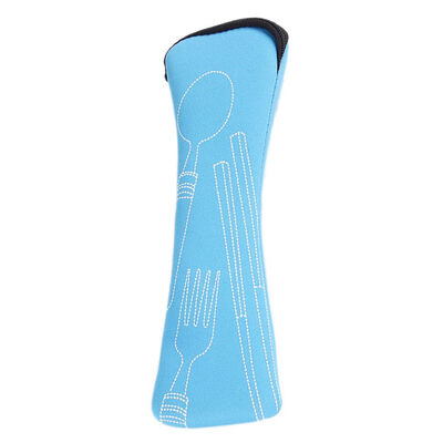 

Portable Dinnerware Holder Lightweight Outdoor Travel Tableware Cloth Bag Washable Zipper Student School Lunch Case
