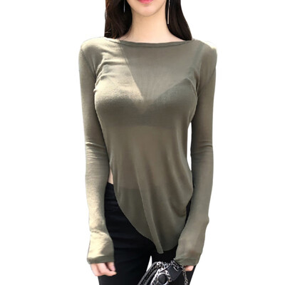 

Casual Womens Fashion O Neck Pullover Basic T Shirt Short Sleeve Striped Loose Tee New Arrived