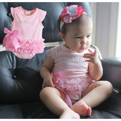 

Infant Kids Baby Girls Pink Lace Romper Jumpsuit Bodysuit Clothing Outfits Set CUTE