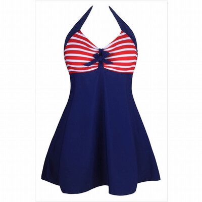 

Strapless straps boxer briefs multi-color one-piece swimsuit