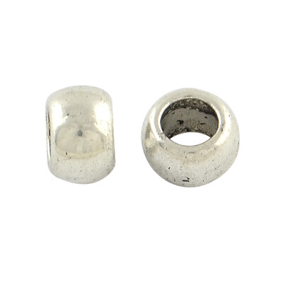 

Tibetan Style Alloy European Beads Large Hole Rondelle Beads Lead Free & Cadmium Free Antique Silver 7x45mm