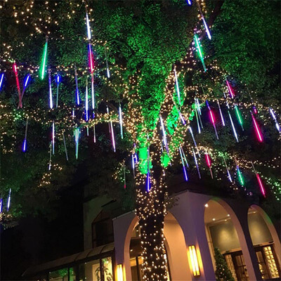 

30cm Tubes 3m-15m Connectable Meteor Shower Snow Falling LED Lights Outdoor UKUS
