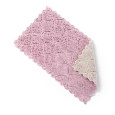 

Multifunctional Comfortable Cleaning Kitchen Double Layers Strong Absorbent Dish Washing Rag Thick Simple Dishcloth