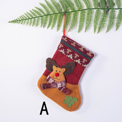 

Toponeto Christmas Stockings Mini Socks Santa Candy Gift Bag Christmas Tree Decorations
