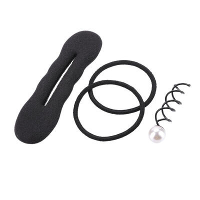 

4pcsset Twist Pearl Hair Clip Elastic Braid Rope Hairdisk Donut Headwear