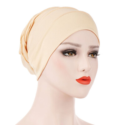 

Muslim Women Cancer Elastic Hat Hair Loss Cap Chemo Turban Cover Headwear Beanie
