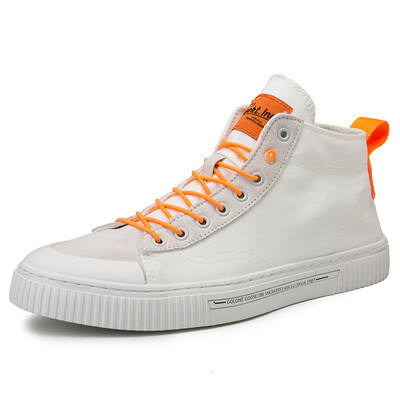 

White shoes mens shoes flat shoes high shoes sports shoes canvas shoes