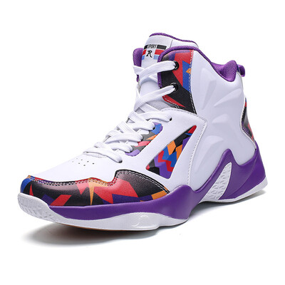 

Two-color trend new basketball shoes mens high-top boots breathable middle school sports shoes women
