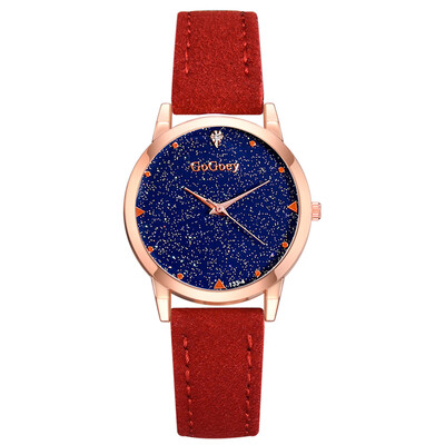 

Women Watches Romantic Blue Starry Sky Dot Dial Ladies Quartz Wristwatch Business Leather Strap Clock Gift Zegarki Damskie