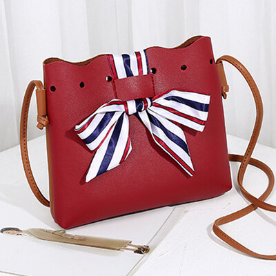 

Tailored Fashion Women Bowknot Bucket Bag Crossbody Bag Phone Bag Shoulder Bag Black