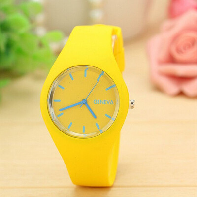 

Geneva watch thin section jelly watch sports watch candy color silicone strap Europe&the United States explosion models