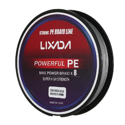 

Lixada 300M 330Yds 8 Strands PE Braided Fishing Line Super Strong Multifilament Fishing Line Carp Fish Line Wires Rope Cord 20-9