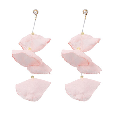 

Bohemia Trendy Yarn Flowers Drop Earrings For Women Wedding Party Jewelry Ethnic Statement Earrings Female 2019