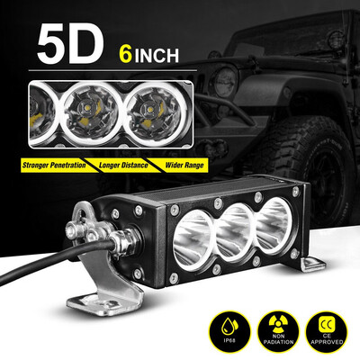 

Single Row LED Light Bar 6inch 48W Spot Offroad Bumper Driving 4WD Marine Pickup