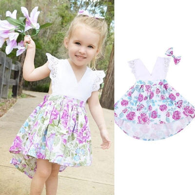 

Infant Baby Girls Little Big Sister Matching Clothes Romper T-shirt Dress US