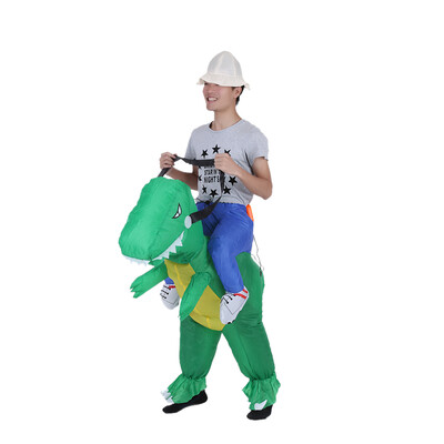 

Decdeal Cute Adult Inflatable Dinosaur Costume Suit Air Fan Operated Walking Fancy Dress Halloween Party Outfit T-Rex Inflatable A