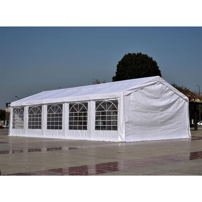 

16 x 32 Large Outdoor Carport Canopy Party Tent with Removable Sidewalls - White