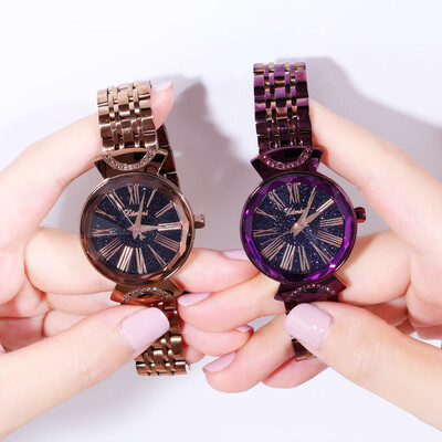 Luxury watch ladies Roman steel bracelet bracelet quartz waterproof womens watch