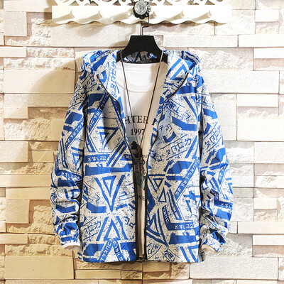 

Mens Casual Sports Sweater Jacket Long Sleeve Hoodie Printed Hiking Camping Coat