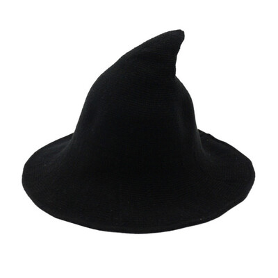 

Modern Halloween Witch Hat Woolen Women Lady Made From Fashionable Sheep Wool Halloween Party hat New