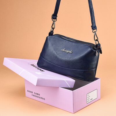 

Soft-skinned small three-layer one-shoulder straddle Bag Fashion Ladies middle-aged mothers bag