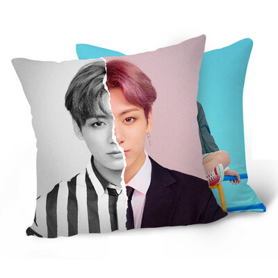 

KPOP BTS Bangtan Boys New Album SELF Series Double-sided Pillowcase Cute Character Print Pillow Case Hot Gift for Fans