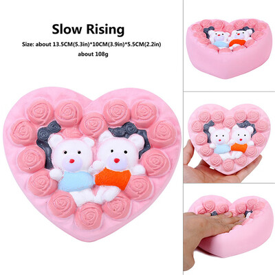 

Siaonvr Simulation Delicate Bear Cake Slow Rising Scented Squeeze Relieve Stress Toy