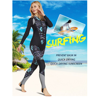 

Saidsome One Piece Women Hooded Diving Suit Bodysuit Wetsuit Scuba Snorkeling diving suit diving water diving mask