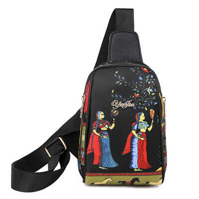 

Mini-Bag Breastbag Fashion Ethnic Wind Printed Fabric Bag Portable Single Shoulder Bag Hundred Sets Leisure Bag