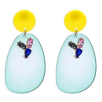 

Multilayer Plate Earrings fashion personality Dangle earrings Vintage plank geometric drop Earrings women Jewelry