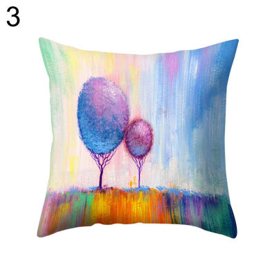 

Multi-Color Tree Printed Square Throw Pillow Case Cushion Cover Bedding Articles