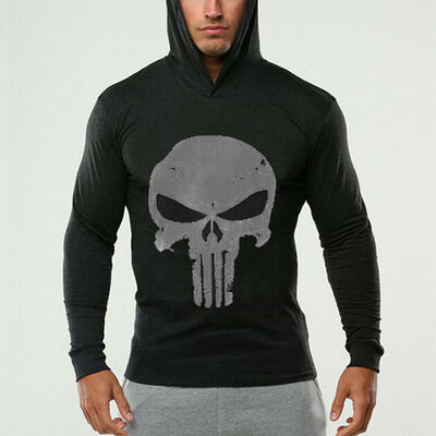 

Men Gym Thin Hoodie Long Sleeve Hoodies Sweatshirt Casual T-Shirt Fitness Tops