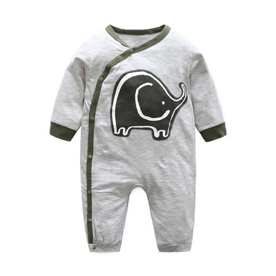 

NewbornToddler Infant Baby Long Sleeve Cartoon Elephant Jumpsuit Romper Clothing