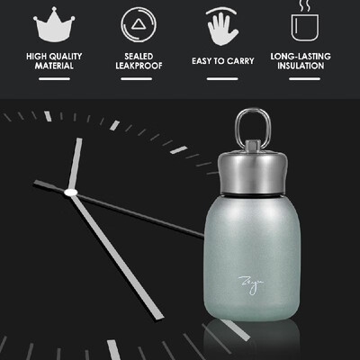 

Water Bottle Stainless Steel Matte 300ml Vacuum Insulated Small Water Bottle for Kid Lid with Hook