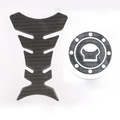 

New Carbon-Look 2PCS Fuel Gas Cap Cover Pad Sticker For SUZUKI GSXR 600 750 1300 SV 1000 GSFT 1200 Bandit