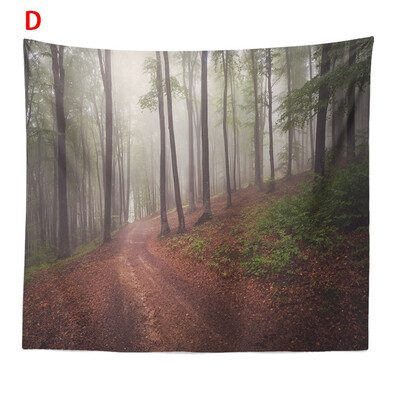 

Toponeto Misty Forest Tapestry Wall Hanging Nature Landscape Tapestry Sunshine Through Tree Tapestries For Bedroom Living Room