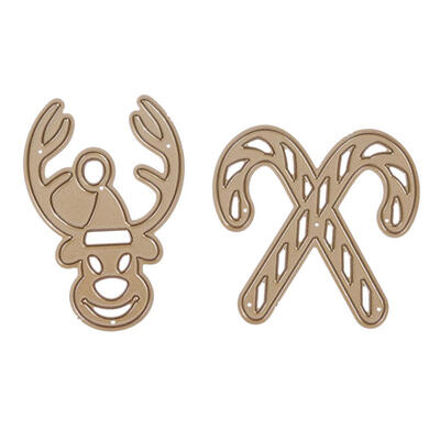

2pcs Elk Head Cutting Dies Stencils Scrapbook Embossing DIY Craft Album