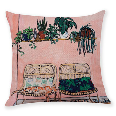 

〖Follure〗Home Decor Cushion Cover Happy Sunmer Time Throw Pillowcase Pillow Covers