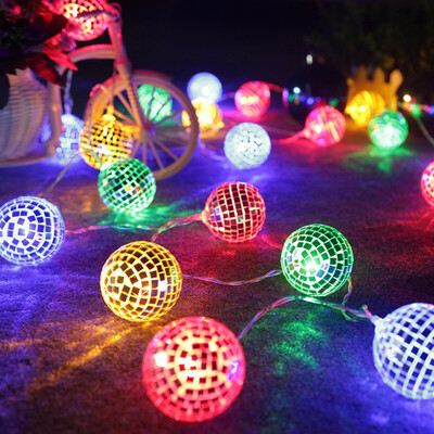 

Gobestart String Lights Moroccan Ball 10 LED Globe Fairy String Orb Lantern Patio