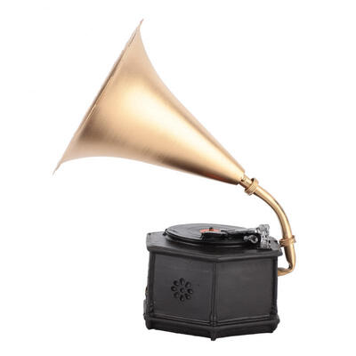 

Greensen Vintage Resin Gramophone Ornament Art Craft Office Home Bar Cafe Decor