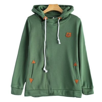 

Skew Zipper Hooded Hoodie