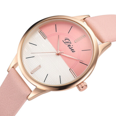 

RM Luxury Fashion Lady Simple Dial Leather Belt Watch Two Tone Quartz Watch