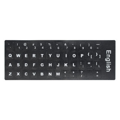 

English QWERTY Replacement Keyboard Sticker with Big Letters Non-Transparent Universal for Laptop Notebook