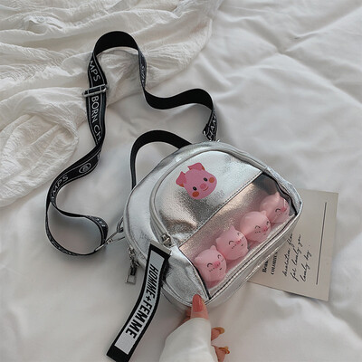 

Internet celebrity ins leisure bag fashion cartoon broadband square bag new 2019 lovely single shoulder slanted girl bag