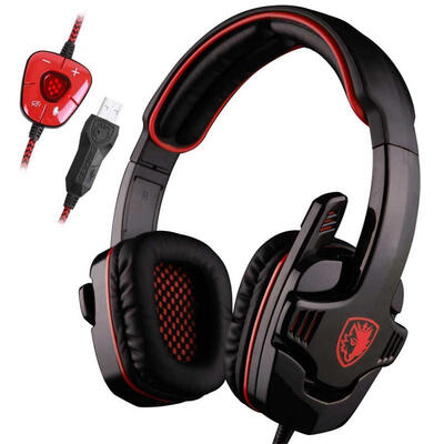 

Sades SA 901 Gaming Headset 71 Surround USB Gaming Headphone With Noise Cancelling Mic For PC Gamer