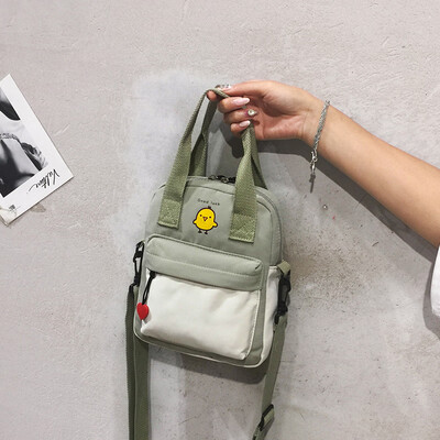 

Womens bag 2019 new fashion canvas bag wild ocean shoulder bag summer small fresh ins shoulder Messenger bag